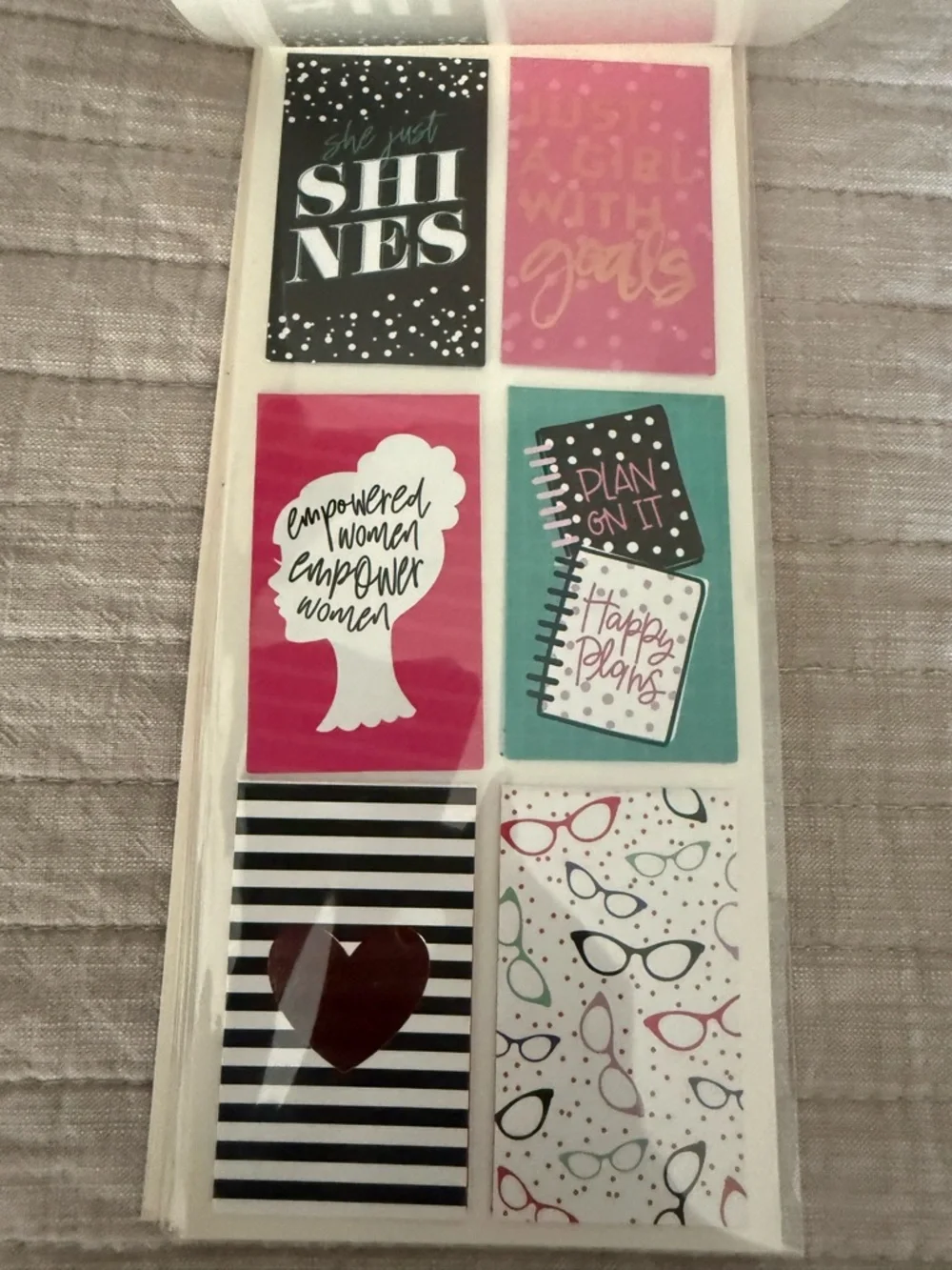 The Happy Planner Journaling Sticker Pack - Teal, Pink, Black, White